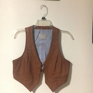 Dallin Chase crop leather vest